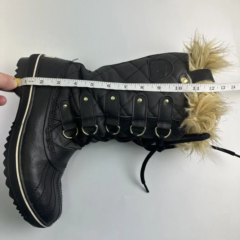 Sorel Torfino Mid Boots Winter Faux Fur Trim Fleece Lined Waterproof Womens 9